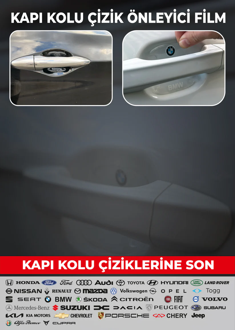 OTO Kapı İçi Çizik Önleme 8'li Set