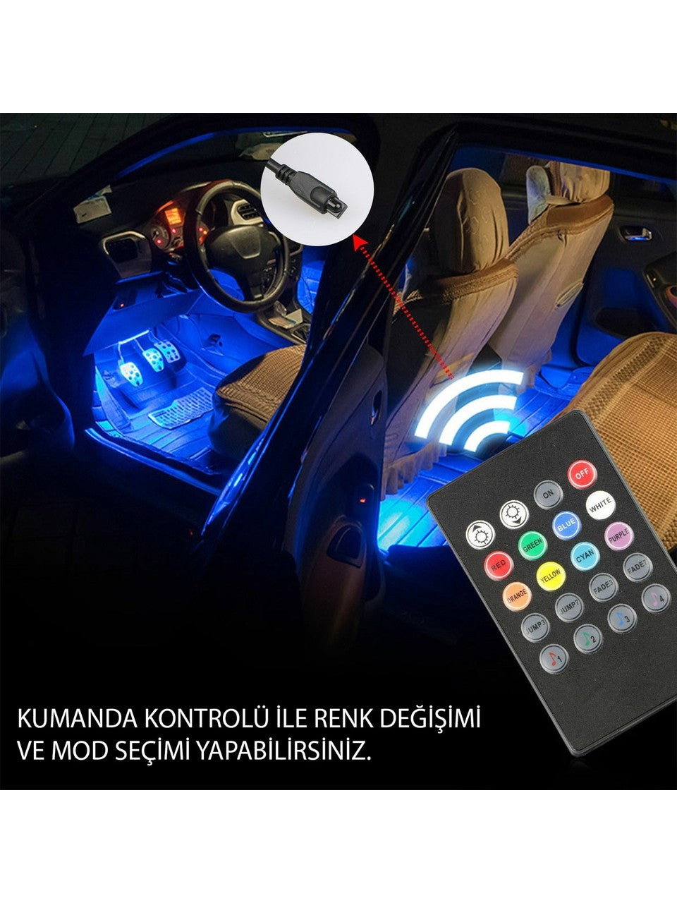 Ayak Altı LED Sese Duyarlı Rgb Kumandalı LED