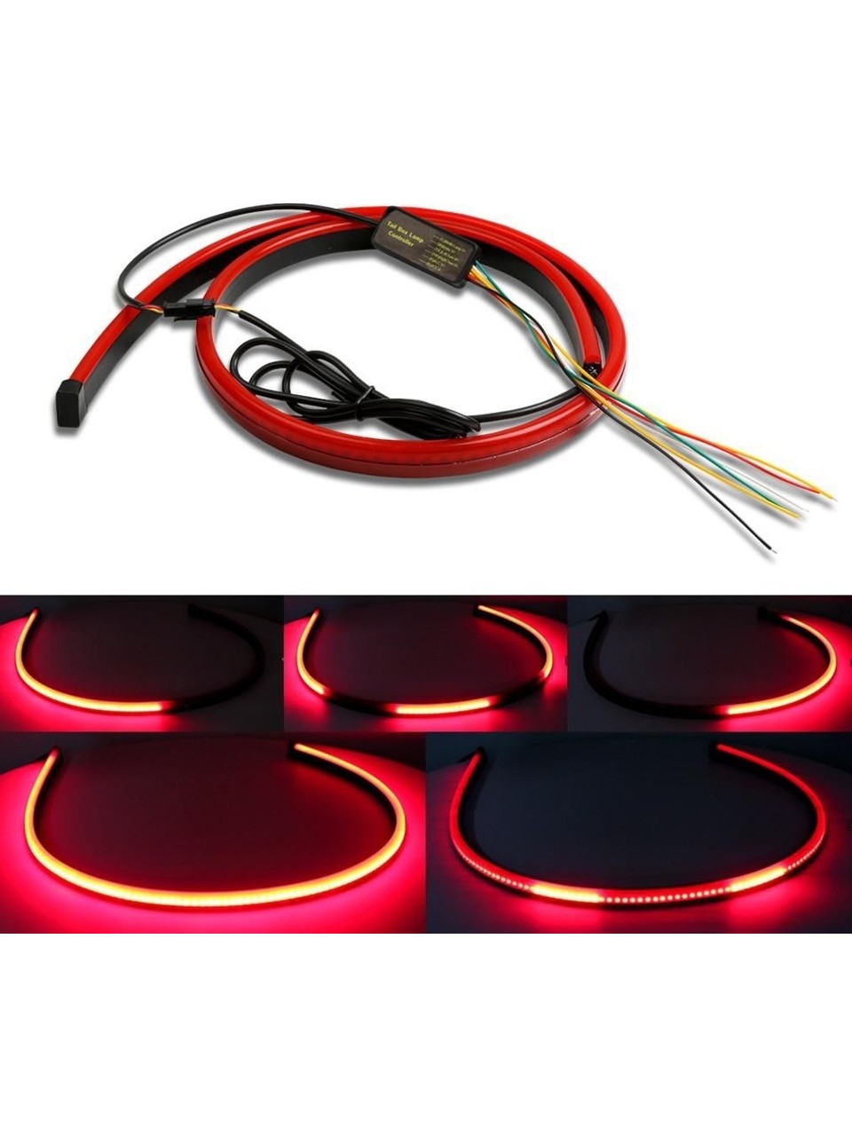 Audi A8 3.stop Bagaj Üstü Arka Cam Led 90cm Hareketli 6 Kablolu 4 Mod