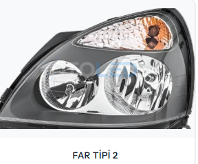 FEMEX Renault Clio 2 1998-2006 KISA FAR LED FAR TİPİ 2 COSMO MİNİ