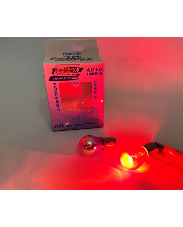 FEMEX Diadem Kırmızı Çift Duy P21W BAY15D  Stop Aydınlatma FEMEX