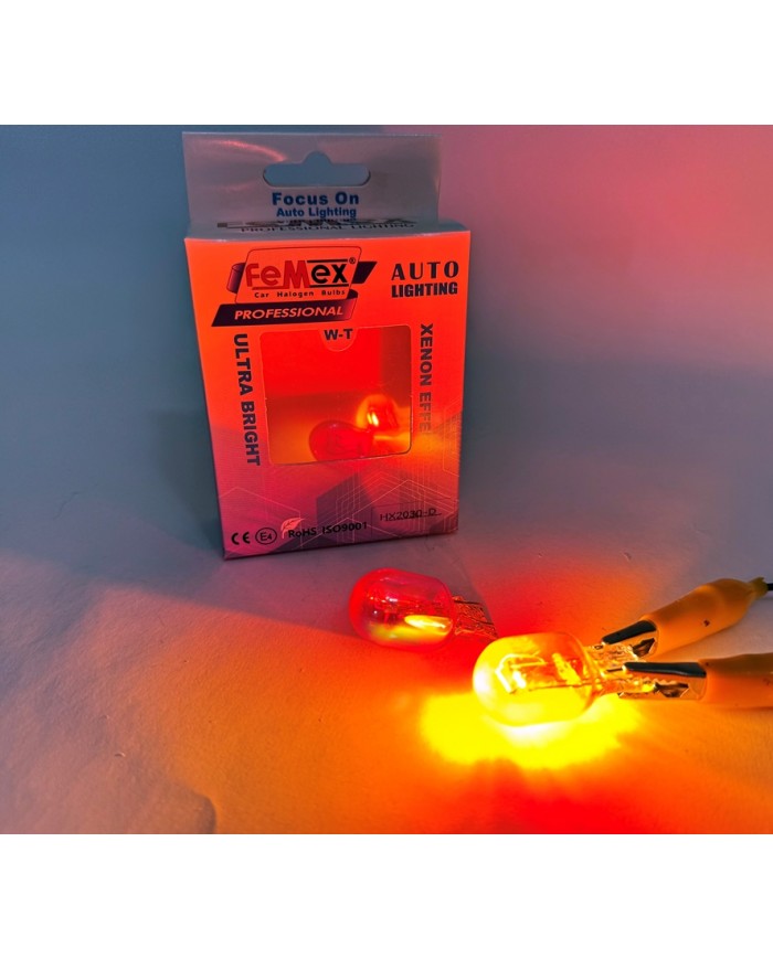 FEMEX Diadem Turuncu Tek Duy/Çit Duy T20 W21W 7440/7443  Sinyal&Gündüz Aydınlatma FEMEX