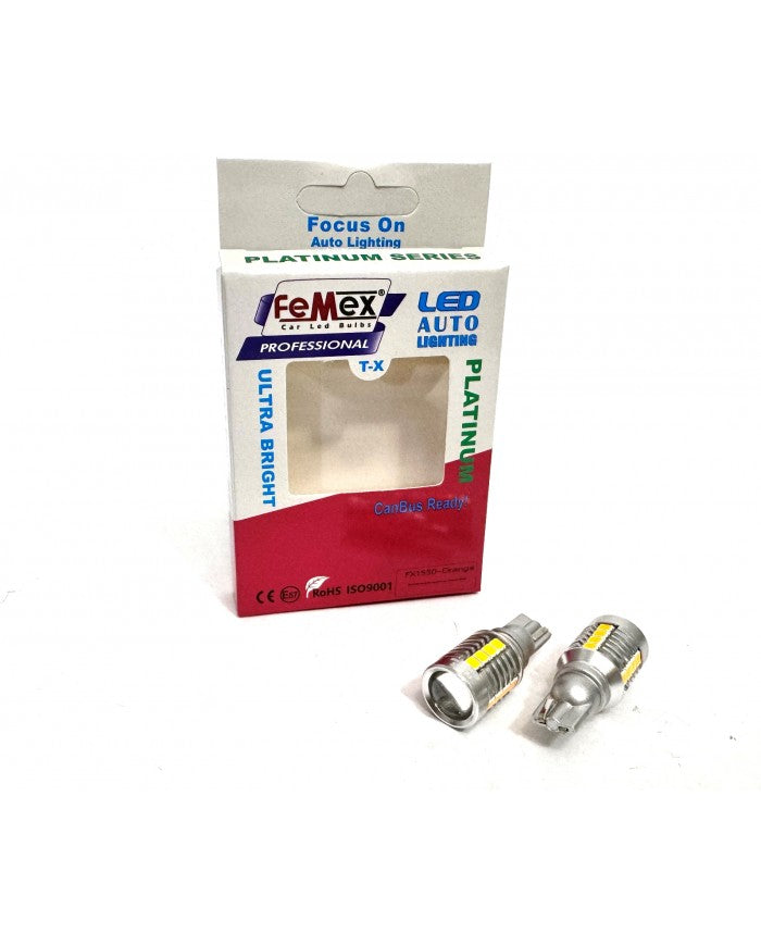 FEMEX Platinum Mercekli Turuncu T15 W16W 3035 Chip 18smd  10W Led Ampul FEEMX