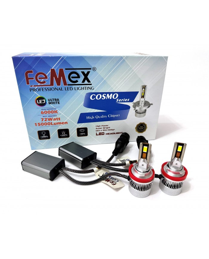 FEMEX BMW 5 Serisi E39 LCi 2000-2005 SİS FAR LED AMPUL H8 COSMO MİNİ