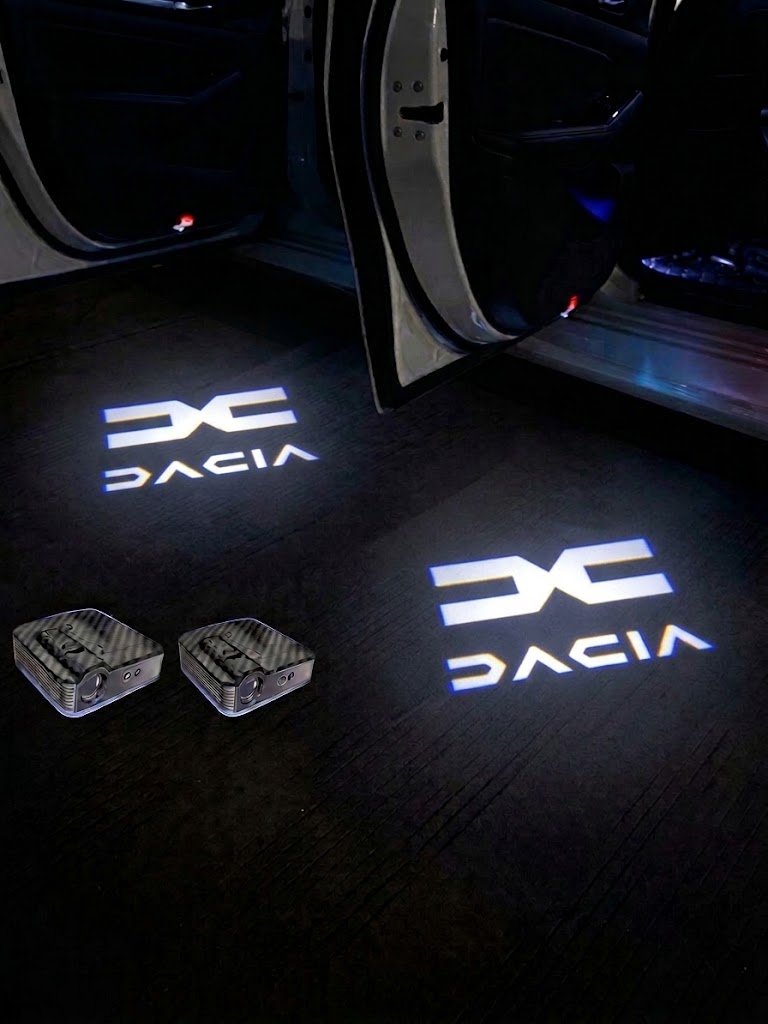 DACİA YENİ LOGO Araçlar Için Pilli Yapıştırmalı Kapı Altı Led Logo