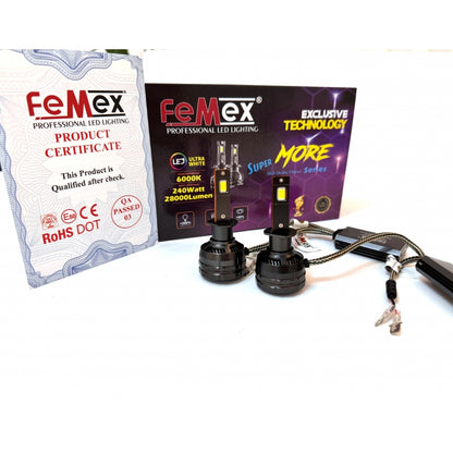 Femex Super More Csp SUPERIOR ETI Chipset Radyatör Soğutmalı Led Xenon Led Headlight