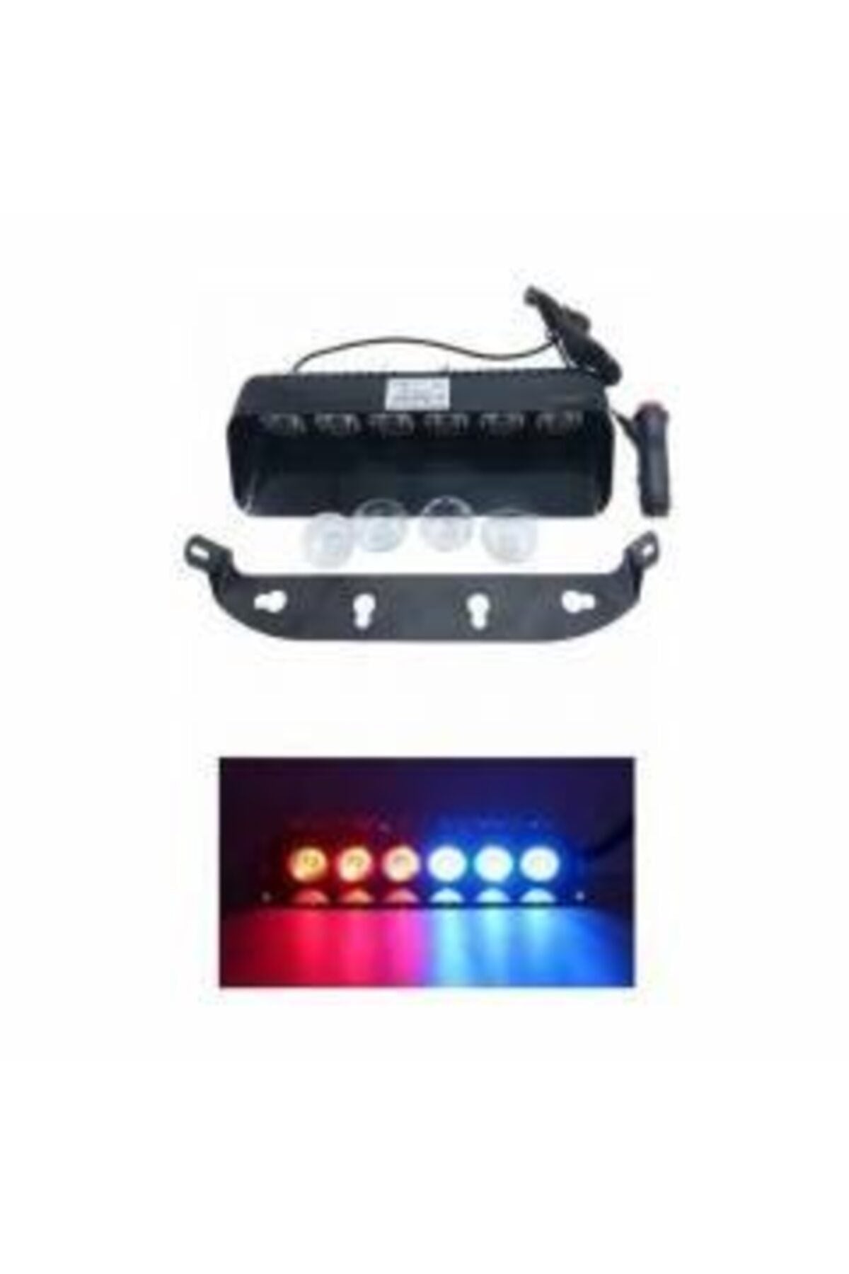 Cam Içi Vantuzlu Makam / Off Road Araçları Için Modlu Ledli - Kırmızı Beyaz