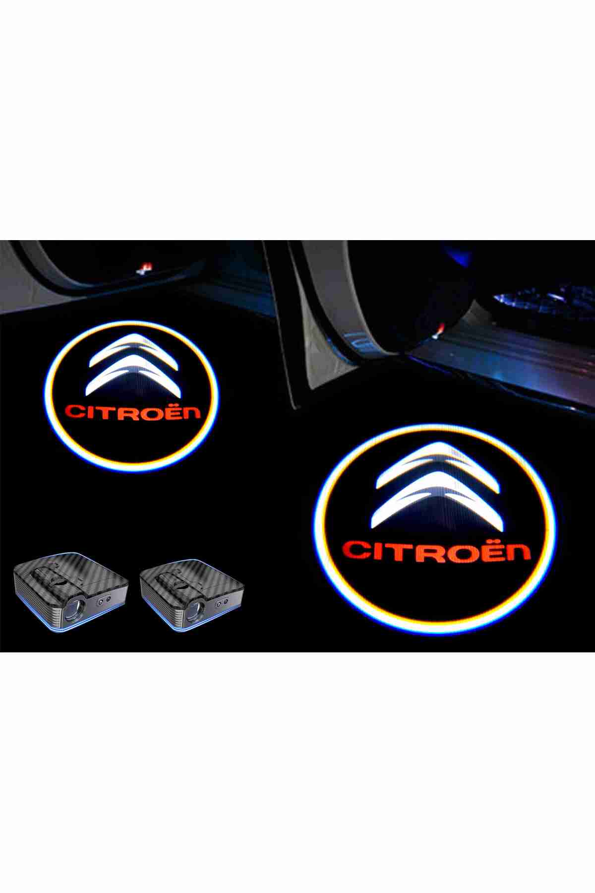 Citröen Araçlar Için Pilli Yapıştırmalı Kapı Altı Led Logo