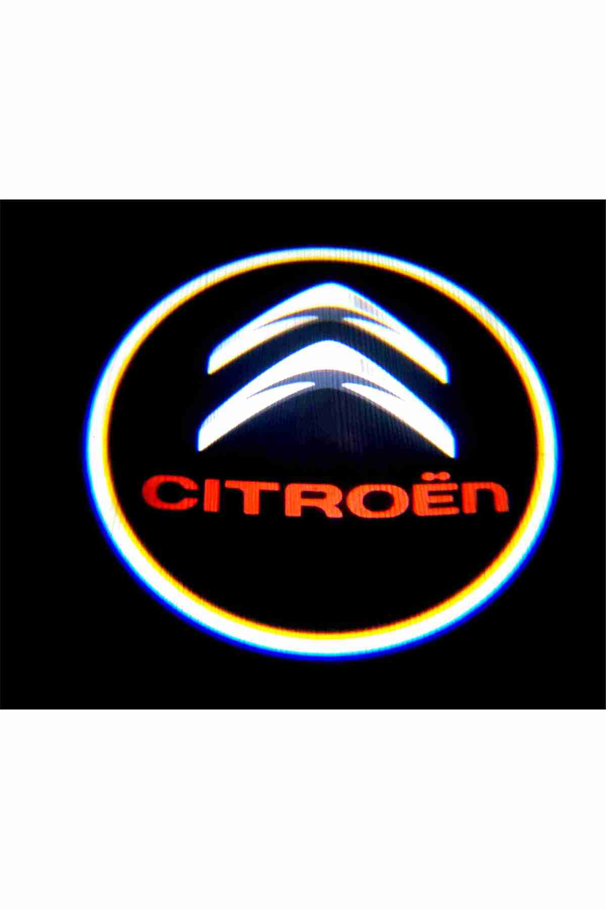 Citröen Araçlar Için Pilli Yapıştırmalı Kapı Altı Led Logo