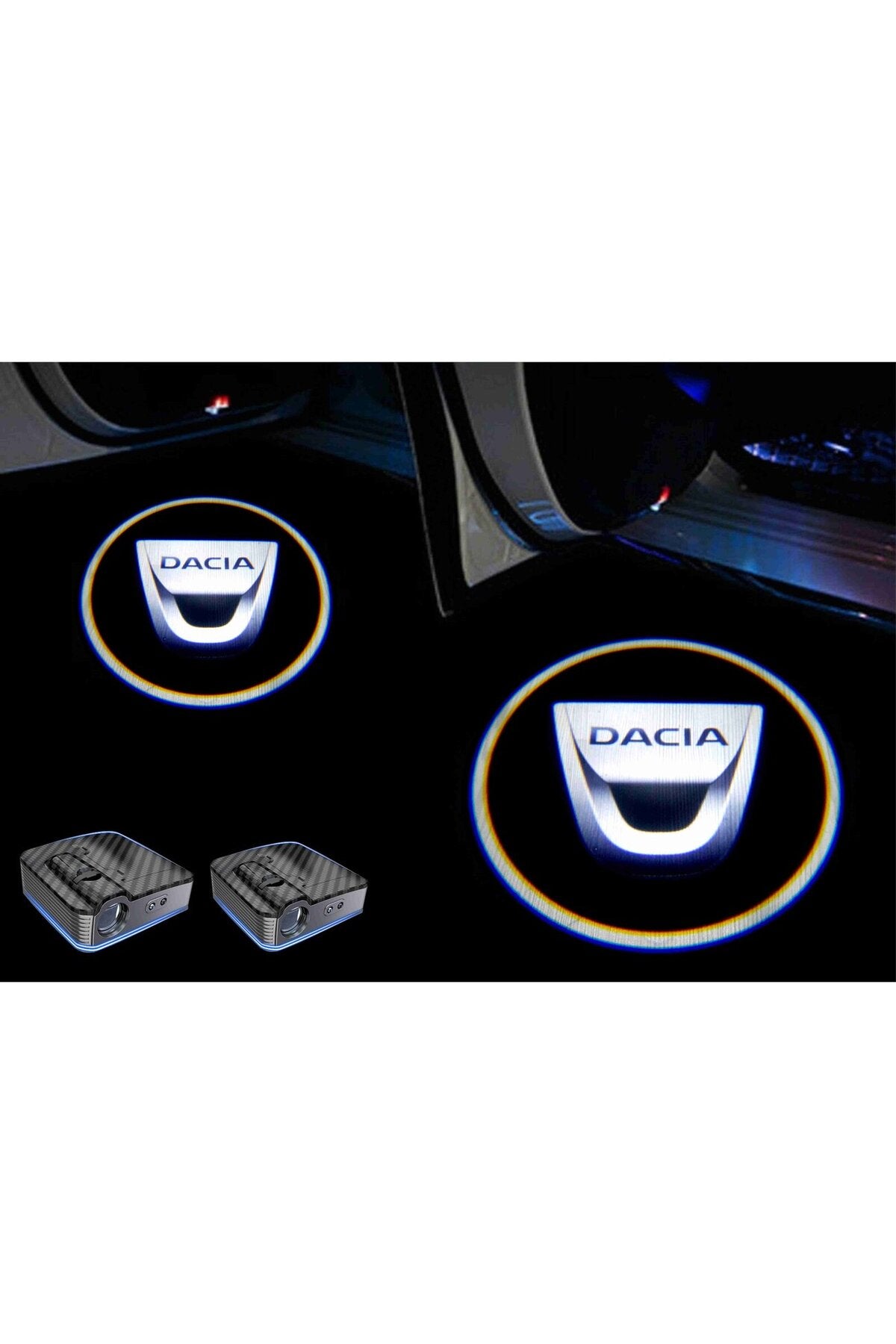 Dacia Araçlar İçin Pilli Yapıştırmalı Kapı Altı Led Logo
