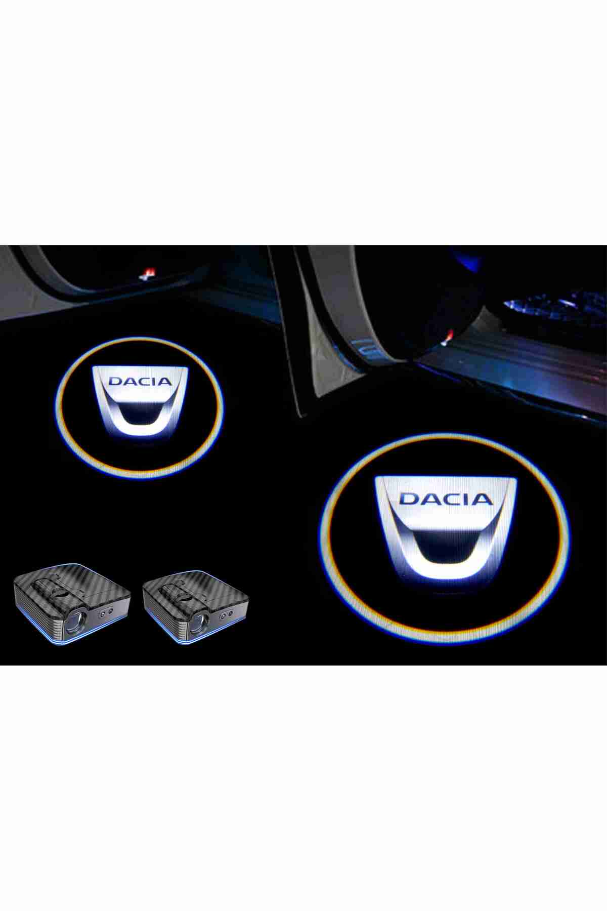 Dacia Araçlar Için Pilli Yapıştırmalı Kapı Altı Led Logo