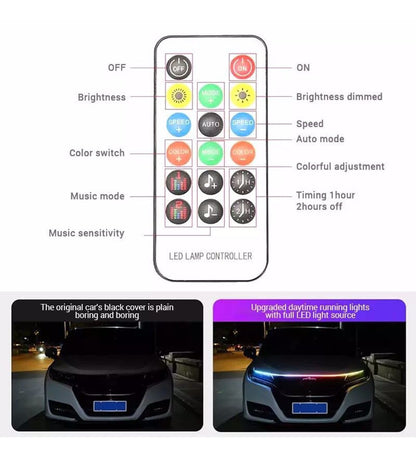Ön Kaput Gündüz Ledi App ve Kumanda Kontrol 1.5 Metre RGB Led Şerit