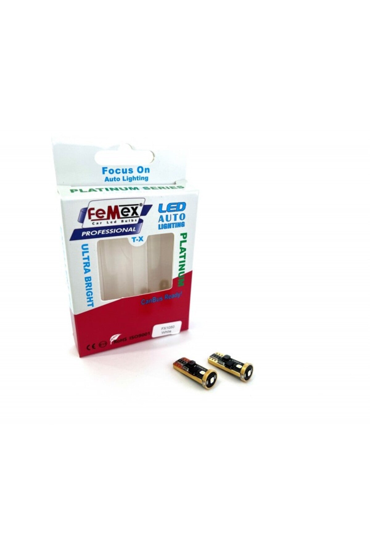 FEMEX Ampul Platinum KIRMIZI T10 3smd Chipset Led Aktif Canbus