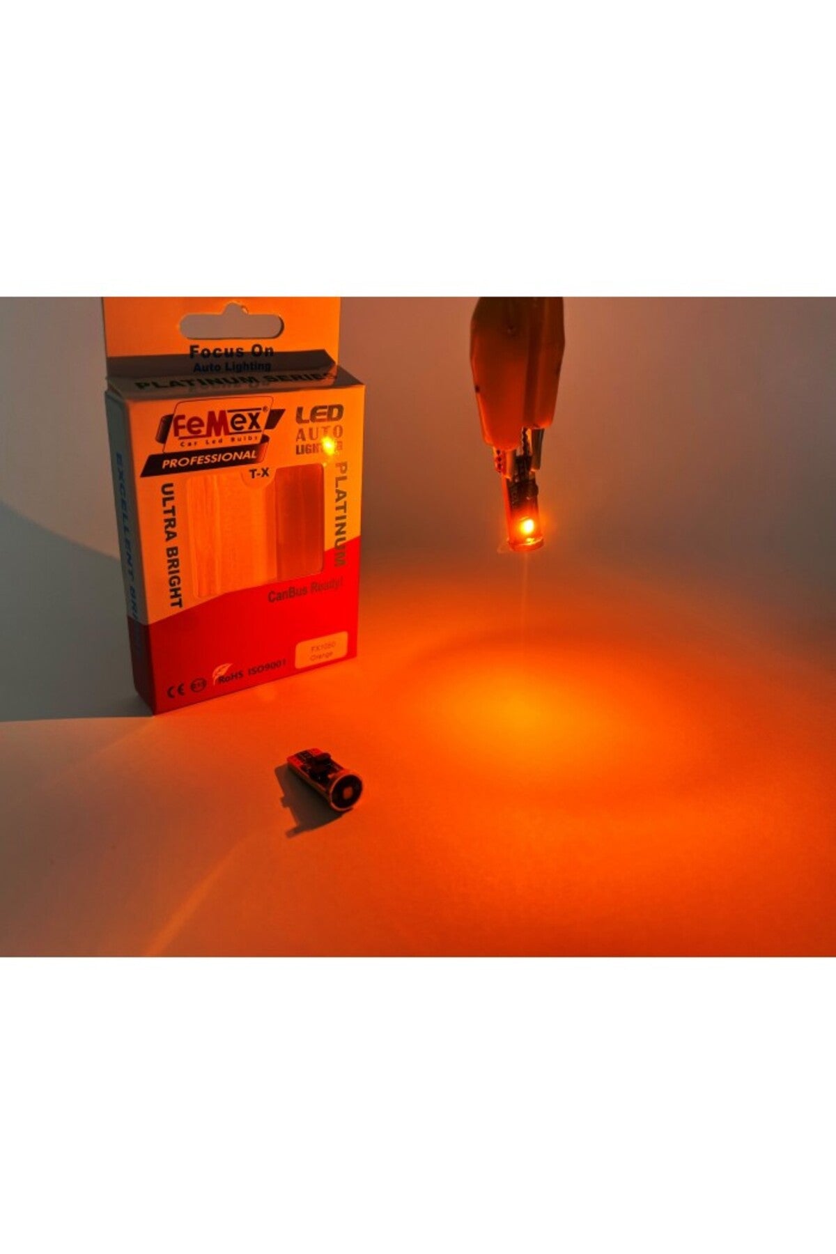 FEMEX Ampul Platinum TURUNCU T10 3smd Chipset Led Aktif Canbus