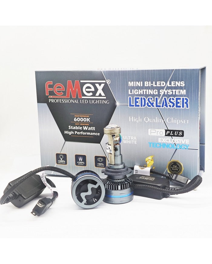 FEMEX Mini Bi-Led Femex H7 Pro Plus ExclusCsp Lextar Chips 55w
