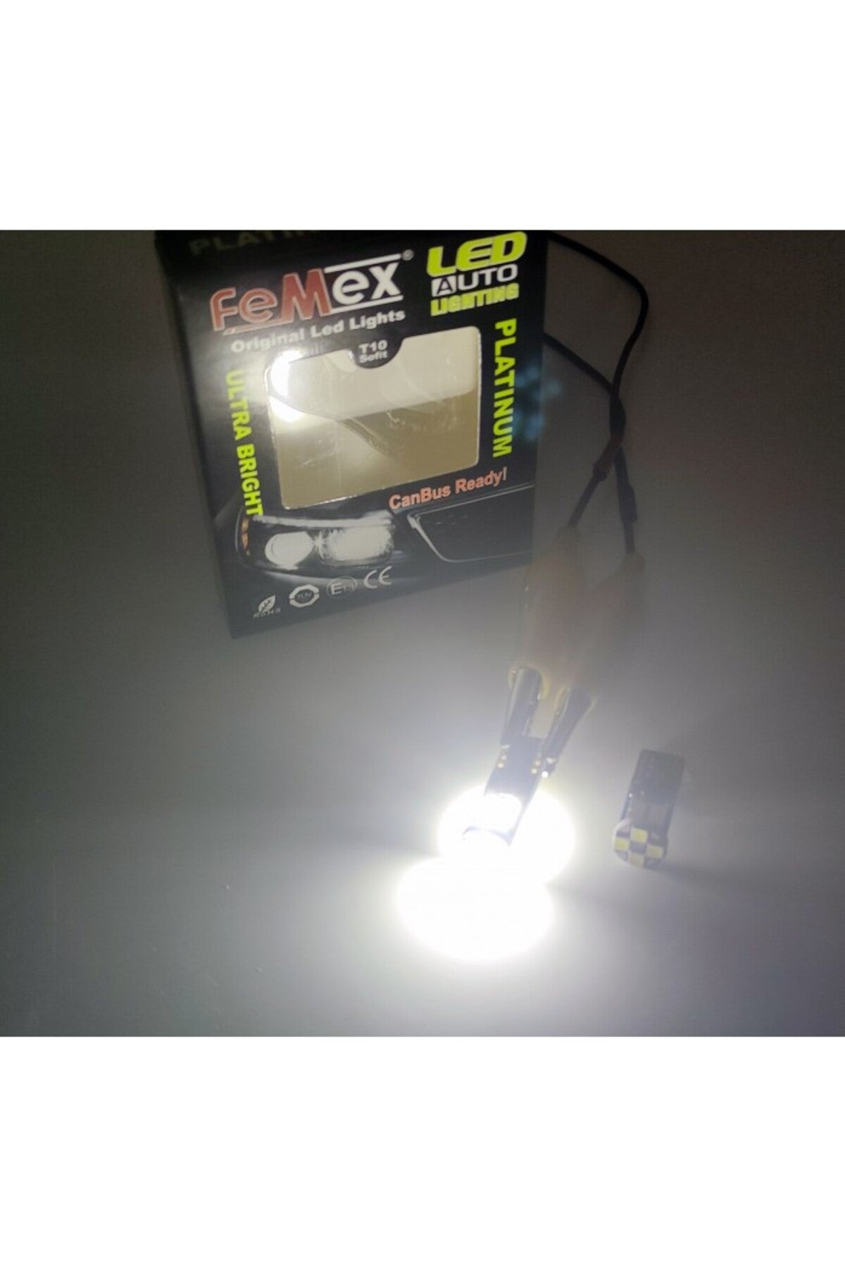 FEMEX Platinum Beyaz Ampul T10 12 Smd 3030 Chip Led Aktif Canbus