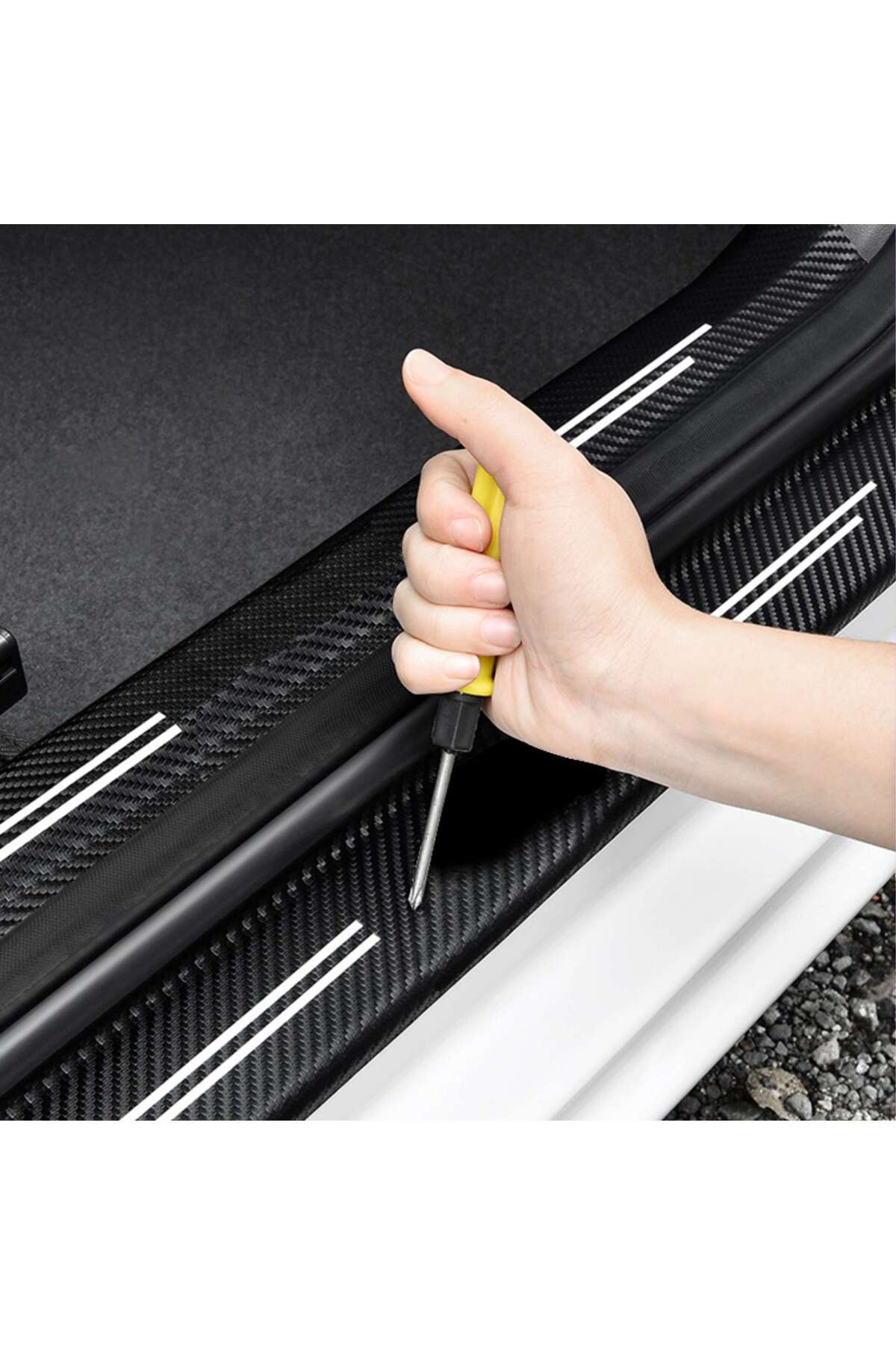 FordKarbon Kapı Eşiği Koruyucu Suni Deri 4'lü Set