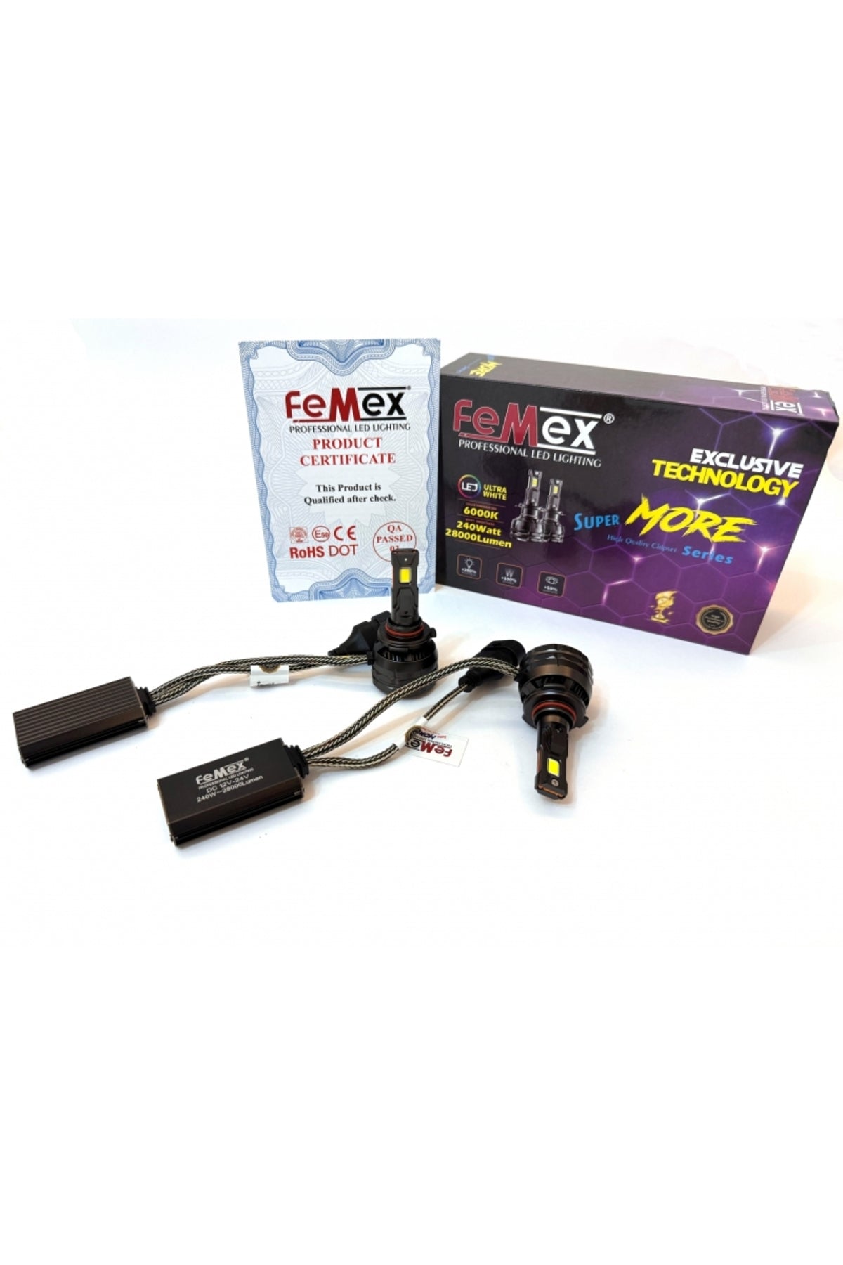 FEMEX HB4 9006 LED XENON LED HEADLİGHT FEMEX SUPER MORE CSP SUPERIOR ETI CHİPSET RADYATÖR SOĞUTMALI