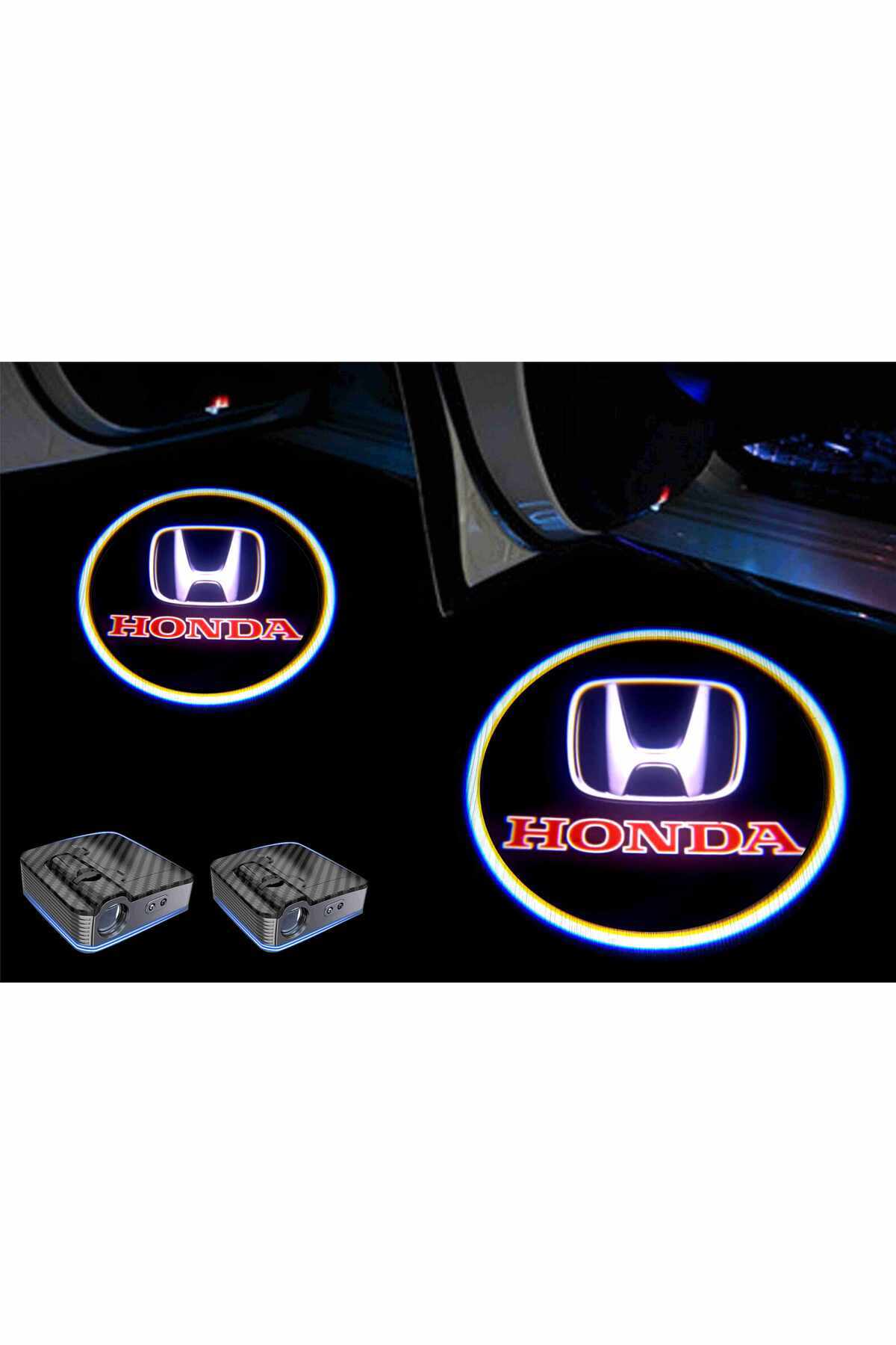 Honda Araçlar İçin Pilli Yapıştırmalı Kapı Altı Led Logo-Projektör New logo