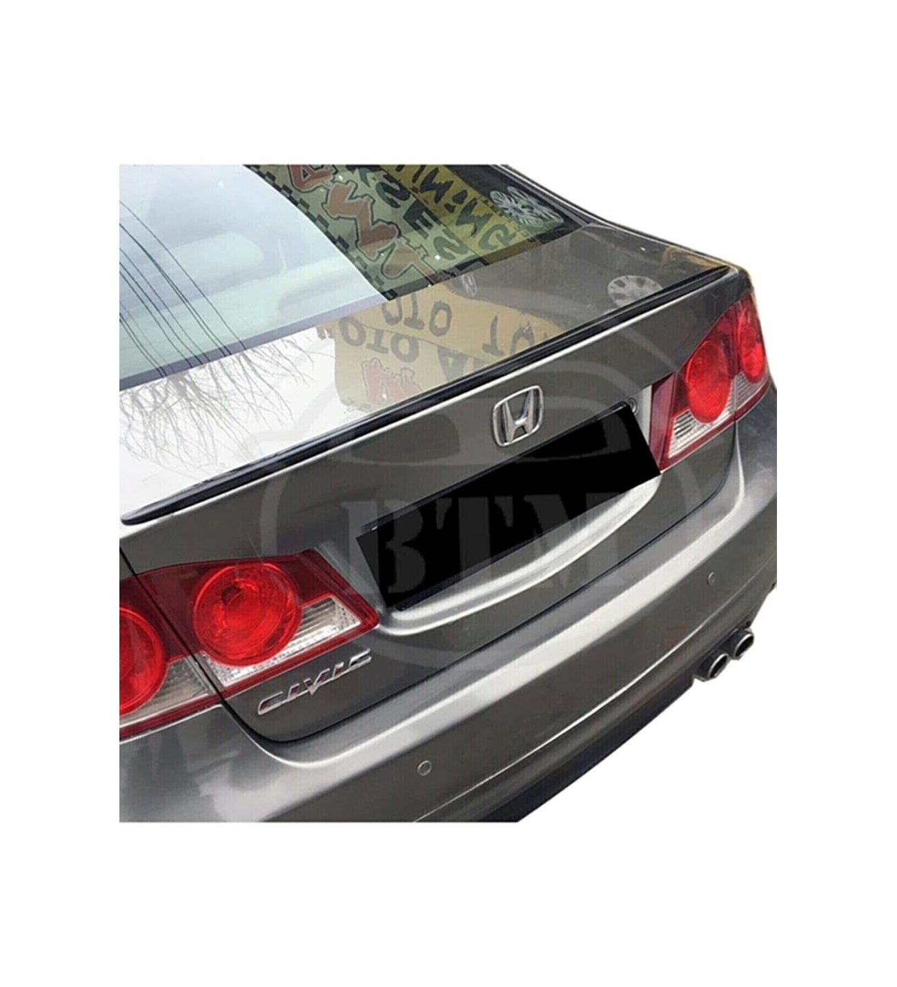Sm Motors Honda Civic Bagaj Üst Spoiler Piano Black Parlak Siyah 115 Cmü