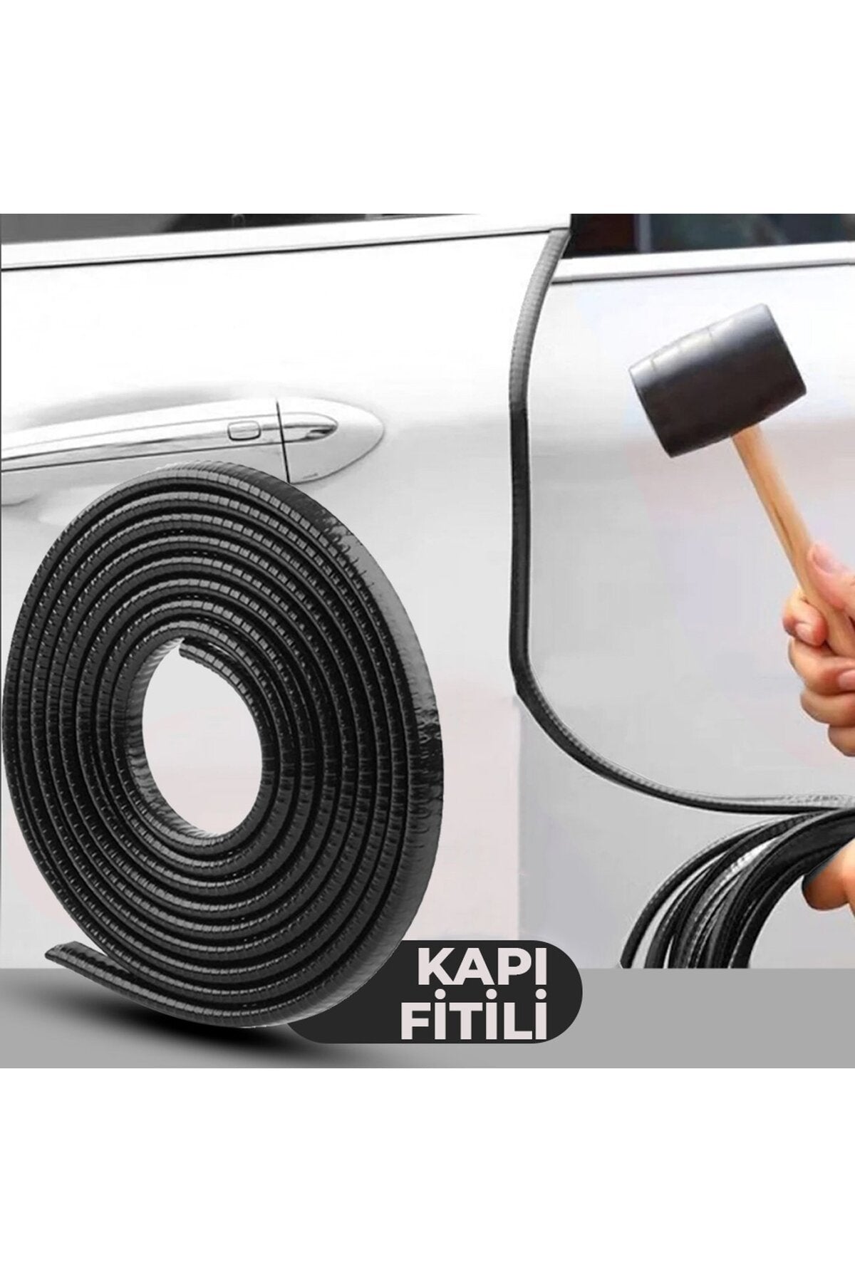 Kapı Koruma Fitili Çarpma Çizilme Önleyici Siyah 5 Metre
