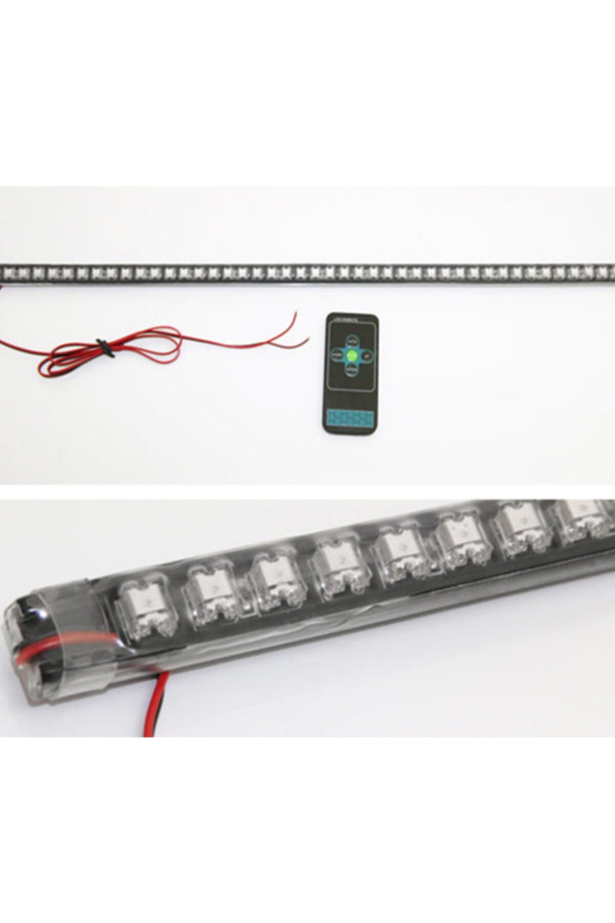Karaşimşek Led Kırmızı Renk 24 Modlu Kumandalı 56 cm