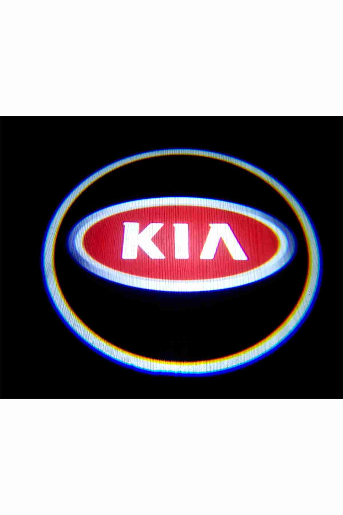 Kia Araçlar Için Pilli Yapıştırmalı Kapı Altı Led Logo