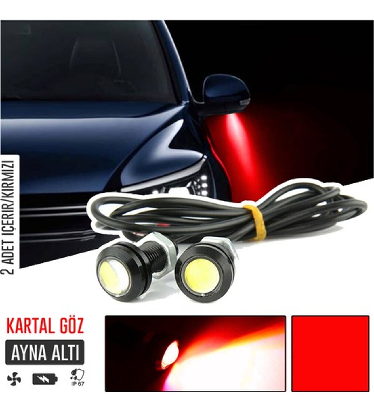 Ayna Altı Kartal Göz 2'li Led