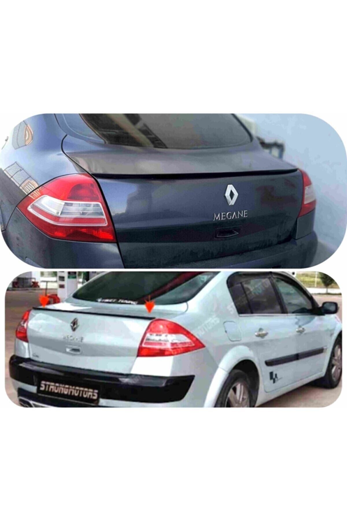 Megane 2 Uyumlu Bagaj Üstü Spoiler Bagaj Çıtası Parlak Siyah 115