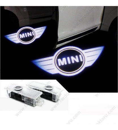 Mini Cooper Araçlar İçin Orjinal Geçmeli Soketli Kapı Altı Led Logo