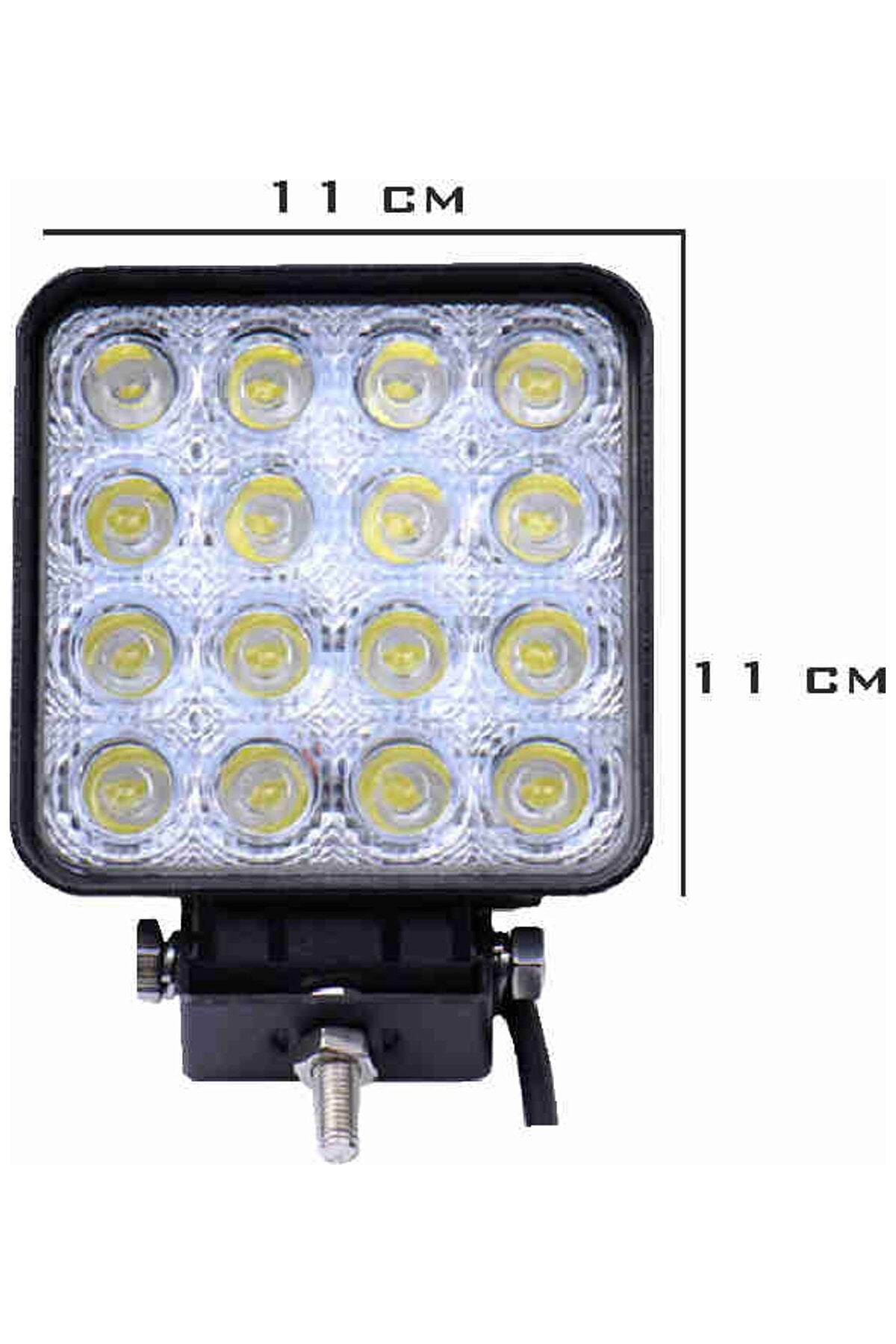 Off Road Sis Farı Sis Lambası 16 Led Kare 2'lİ Paket BEYAZ