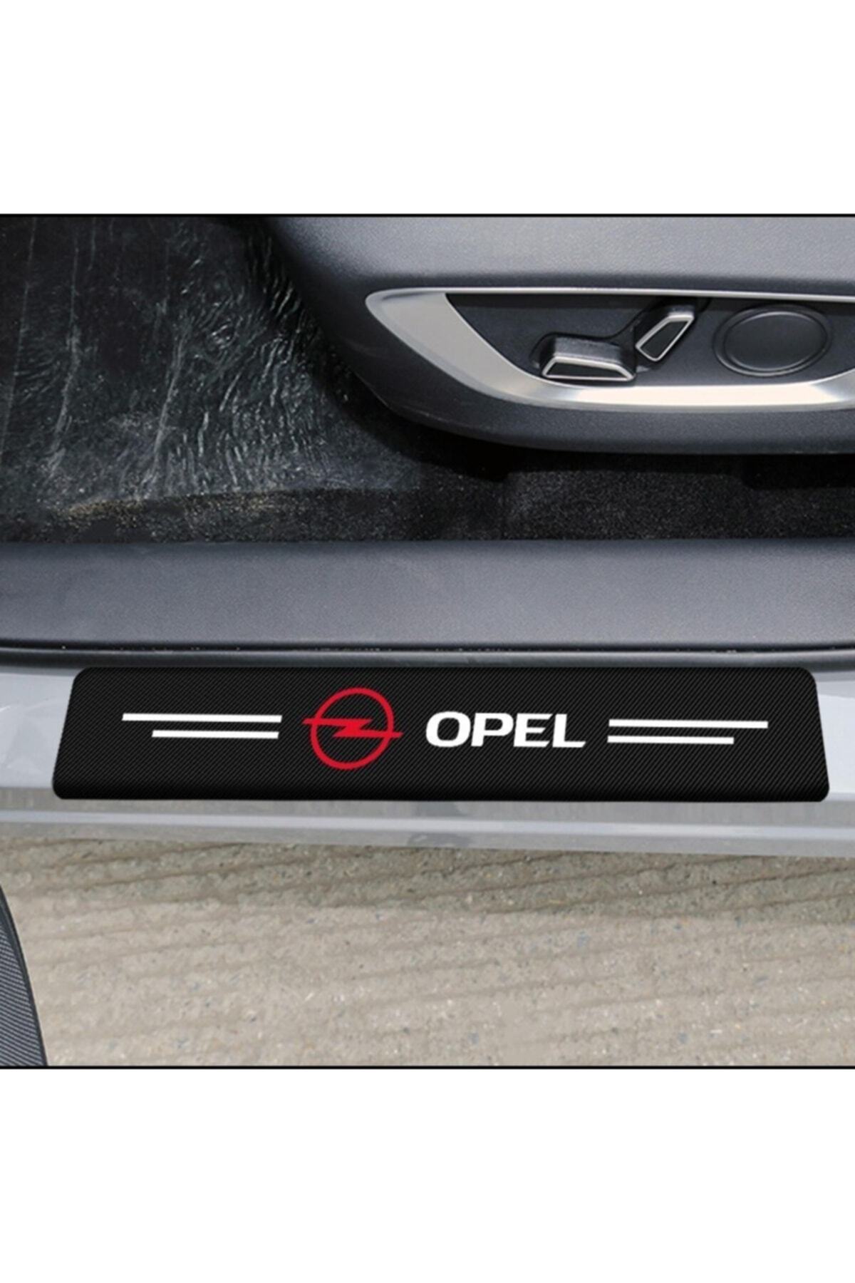 Opel Uyumlu Karbon Kapı Eşiği Folyo 4'lü Set Orijinal Hava Kanallı