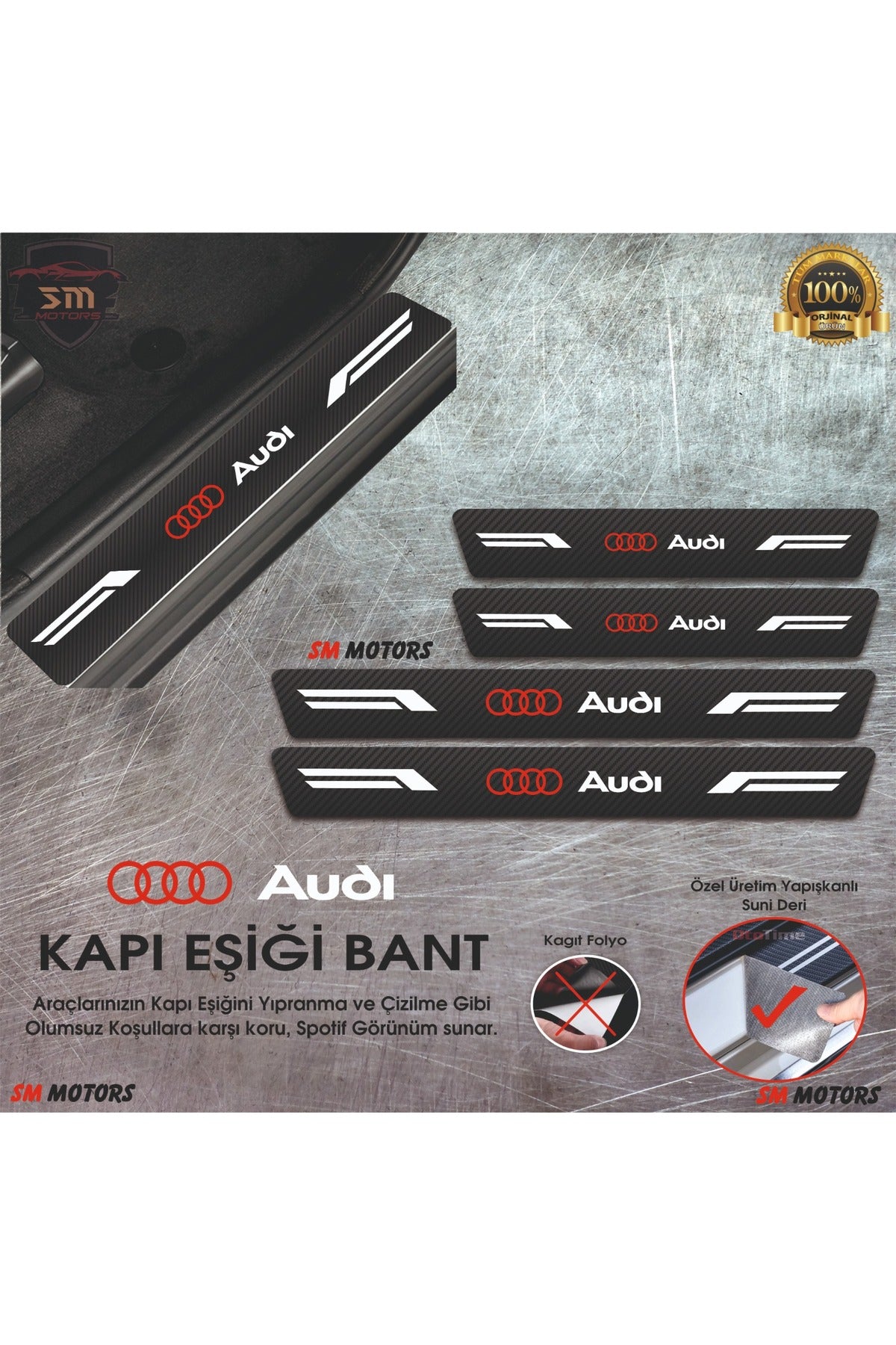 OTO KAPI EŞİK KORUMSA SUNİ DERİ AUDİ