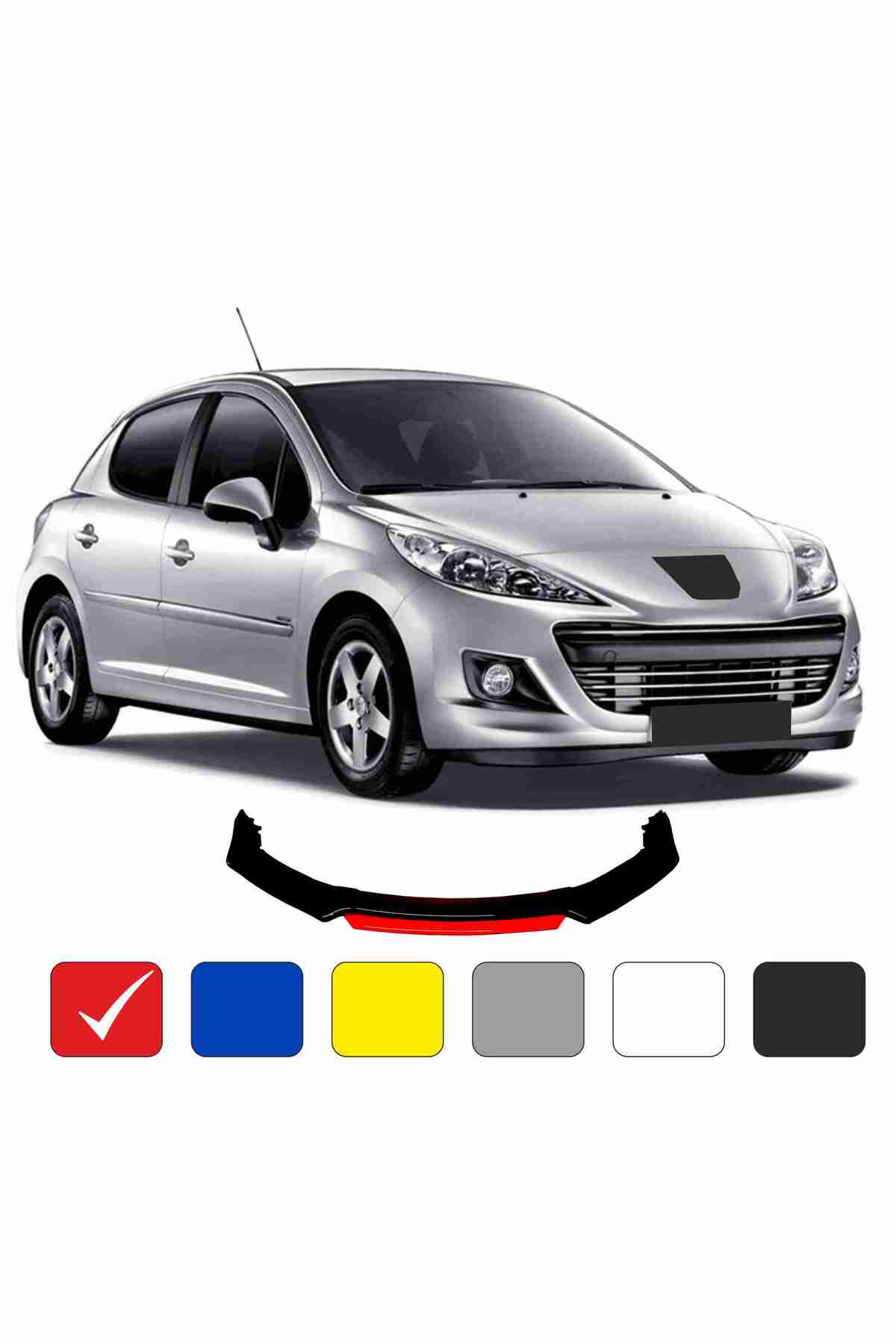 Peugeot 207 Lip 4 Parça Kırmızı