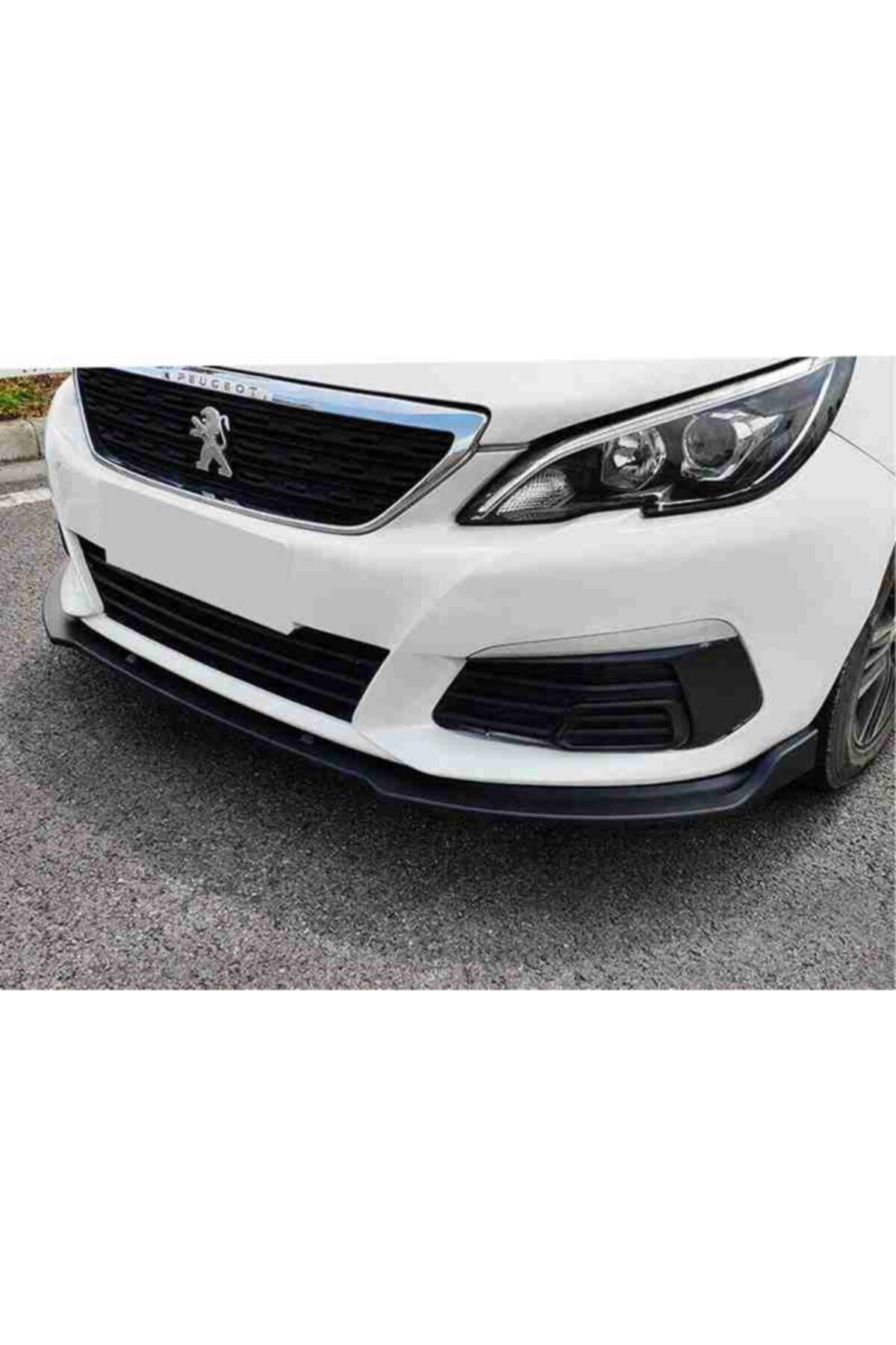 Peugeot 308 Parlak Siyah Ön Tampon Eki Lip 3 Parça