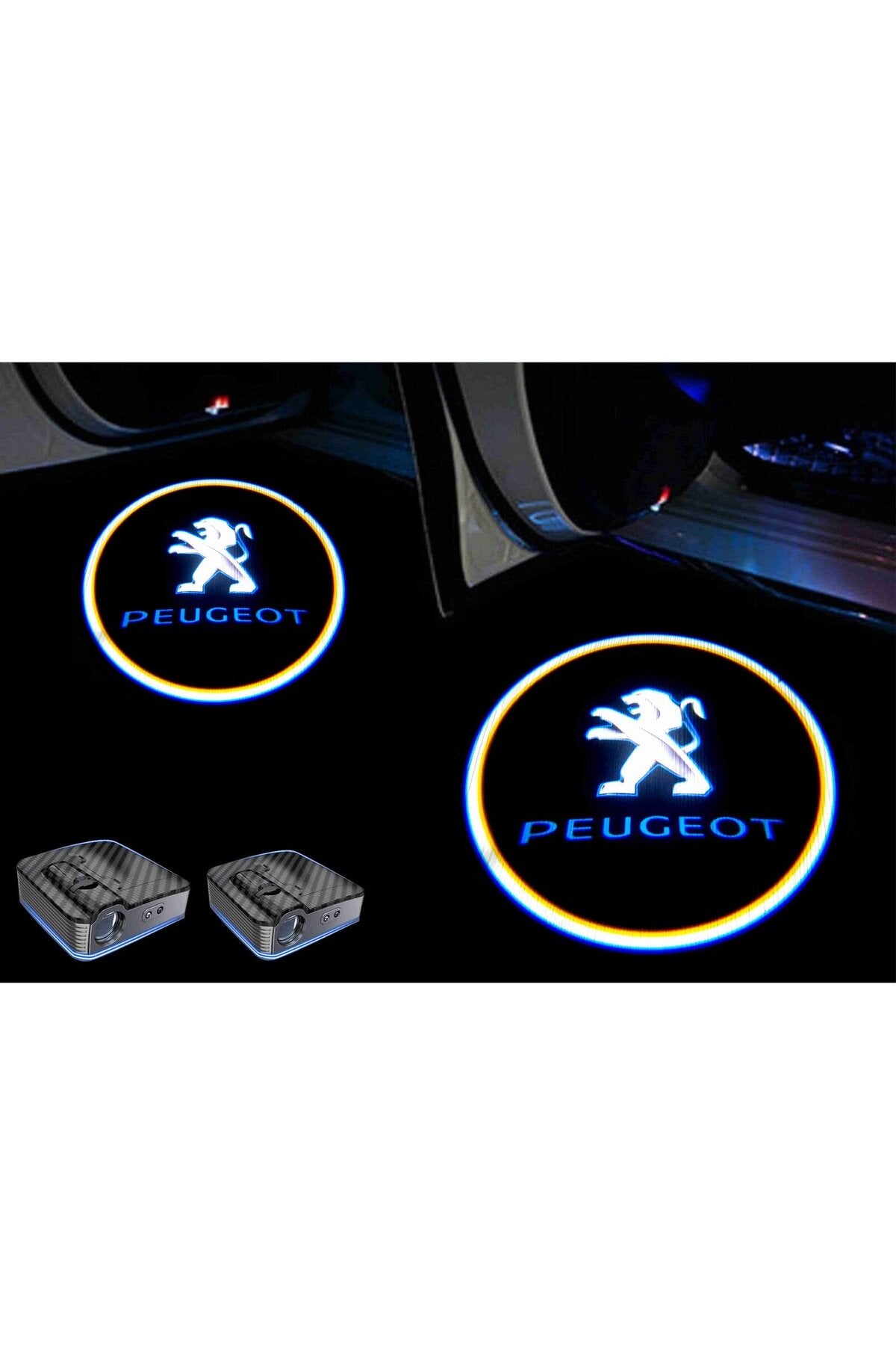 PeugeotAraçları Için Mesafe Sensörlü/pilli Kapı Altı Led Logo / Projektör