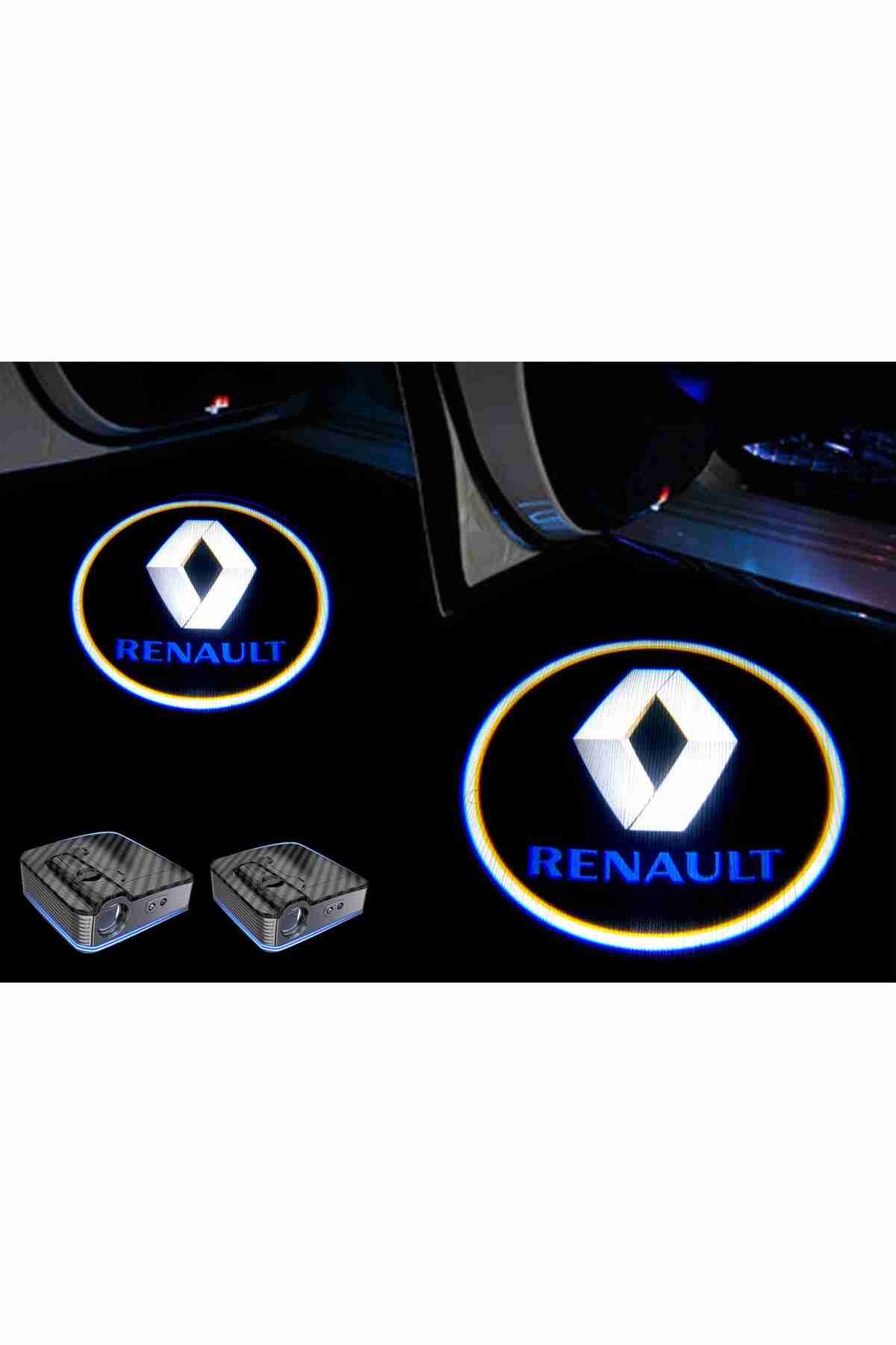 Renault Araçlar Için Pilli Yapıştırmalı Kapı Altı Led Logo