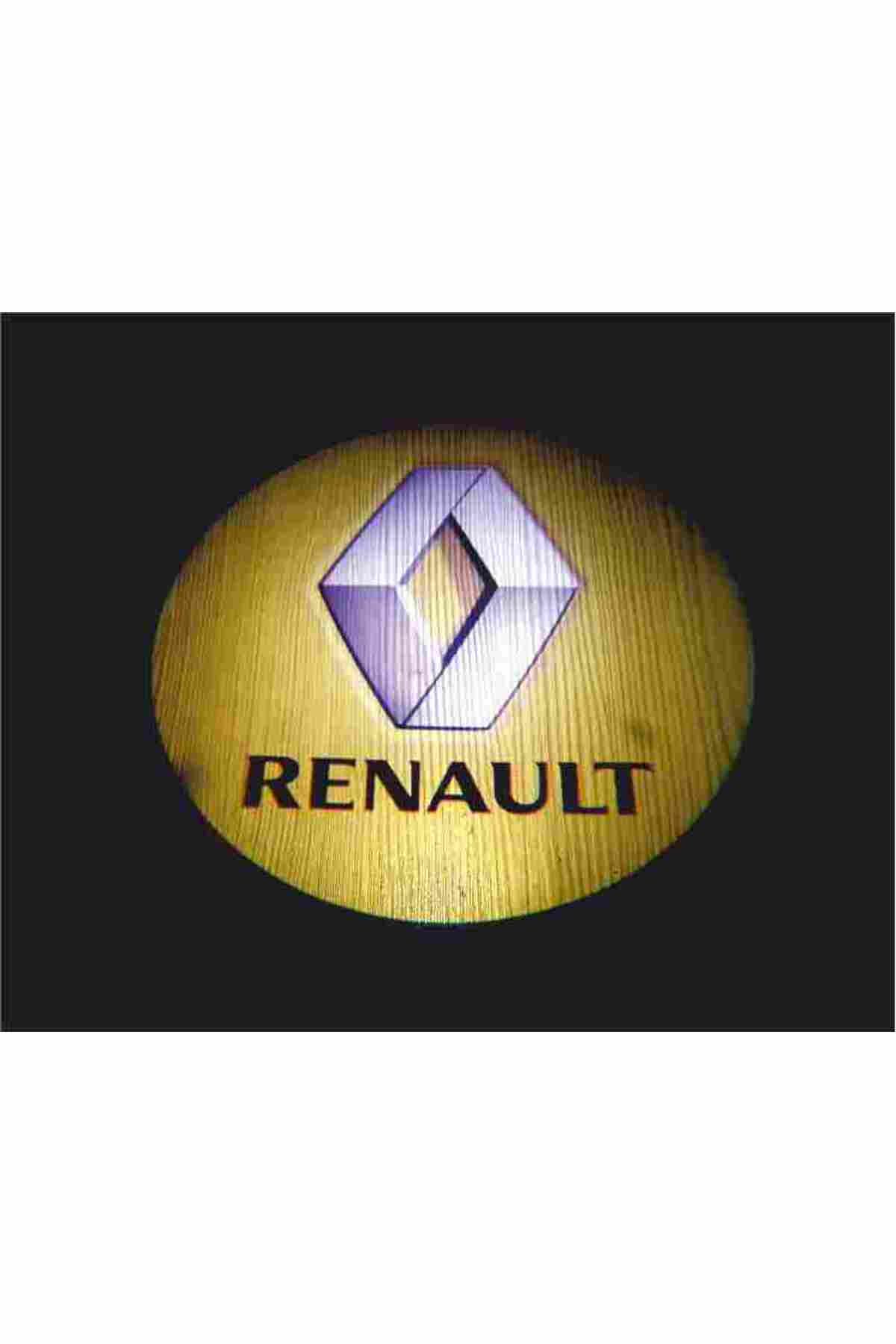 Renault Araçları Için ( Sarı ) Pilli Yapıştırmalı / Esafe Sensörlü Kapı Altı Led Logo / Projektör
