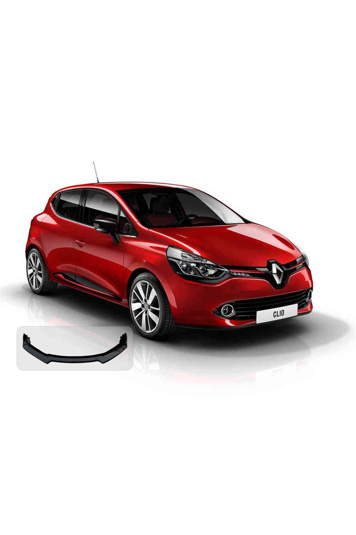 Renault Clio 4 Uyumlu Ön Karlık 3 Parça Lip Piano Black Siyah