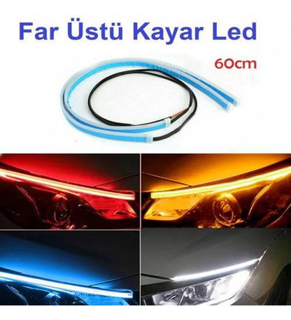 Rgb Far Kaşı Gündüz Ledi Audi Stil Kayar Sinyalli Flexible Neon