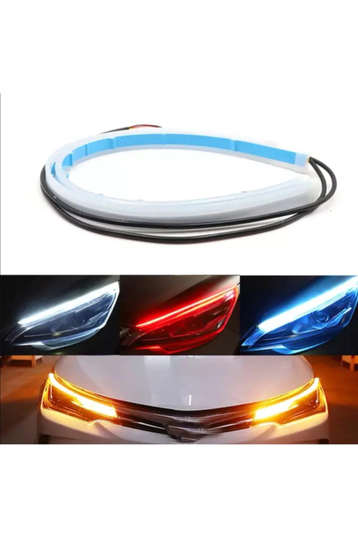 Selamlamalı Açılış Animasyonlu Far Kaşı Kırmızı Audi Stil Kayar Sinyal