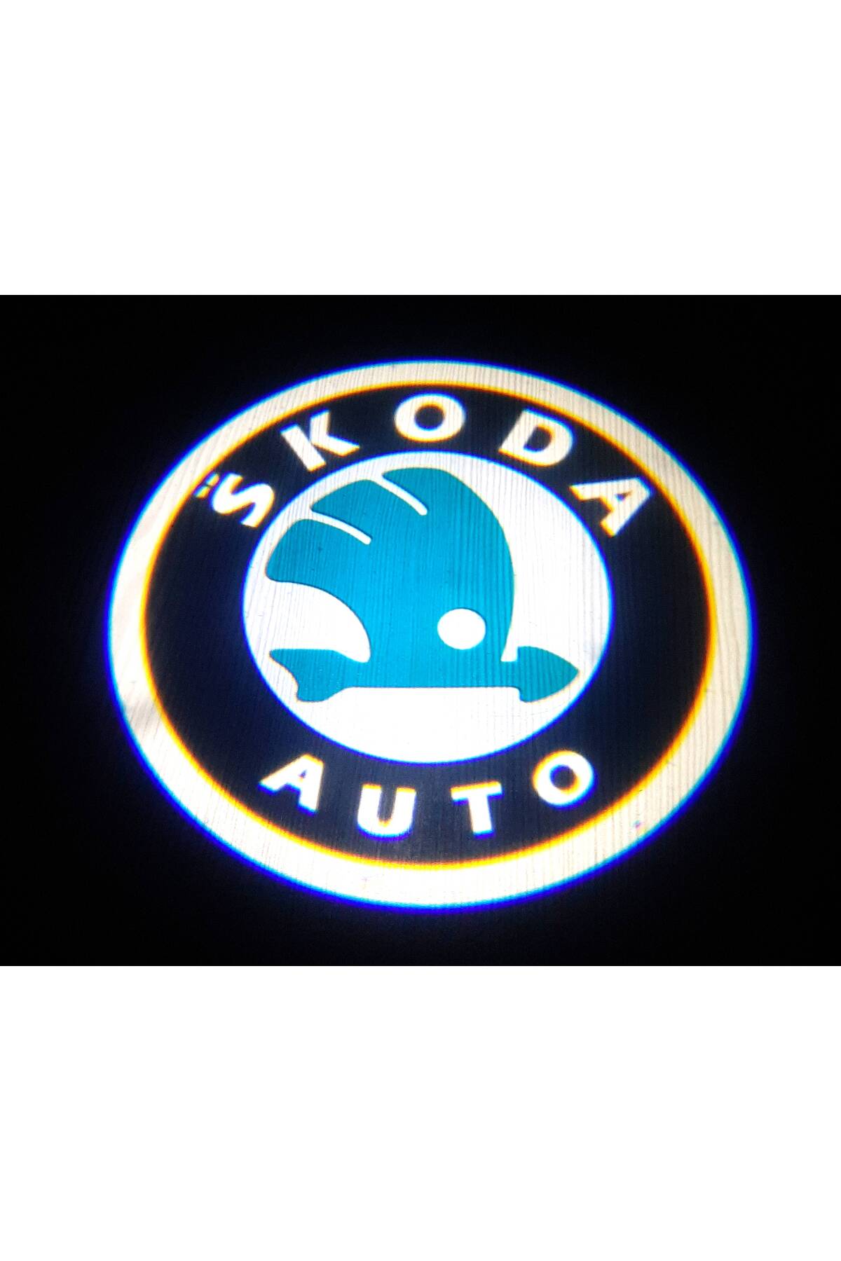 Skoda Araçlar Için Pilli Yapıştırmalı Kapı Altı Led Logo-