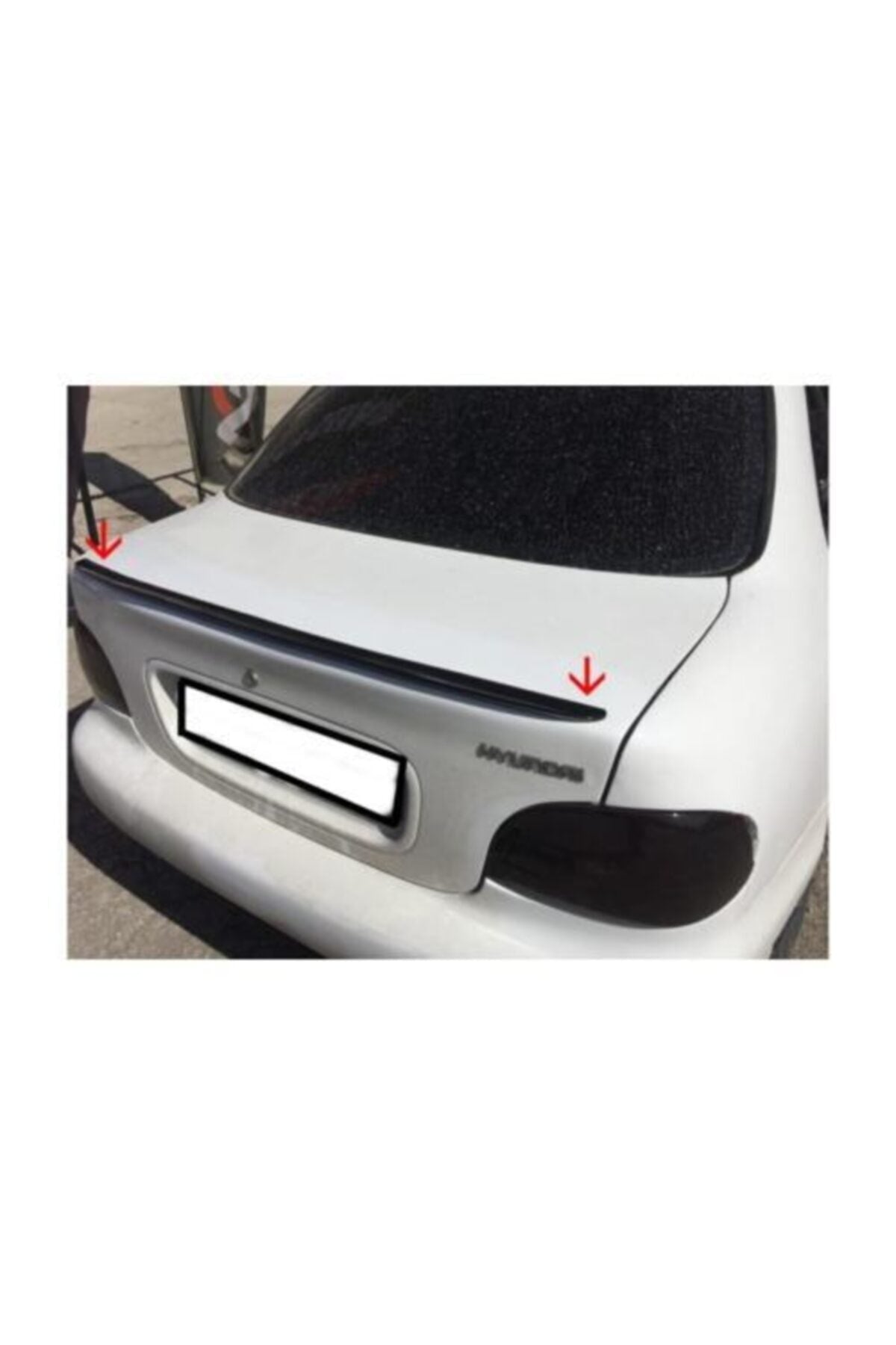 Spoiler Hyundai Accent Yumurta Kasa Bagaj Üzeri Çıta - Spoiler Pianoblack - Parlak Siyah -115 cm