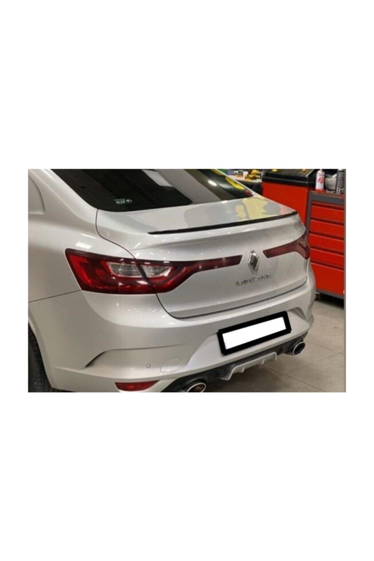 Spoiler Renault Megane 4 Bagaj Üzeri Çıta - Spoiler - Siyah + Çift Taraflı Bantlı