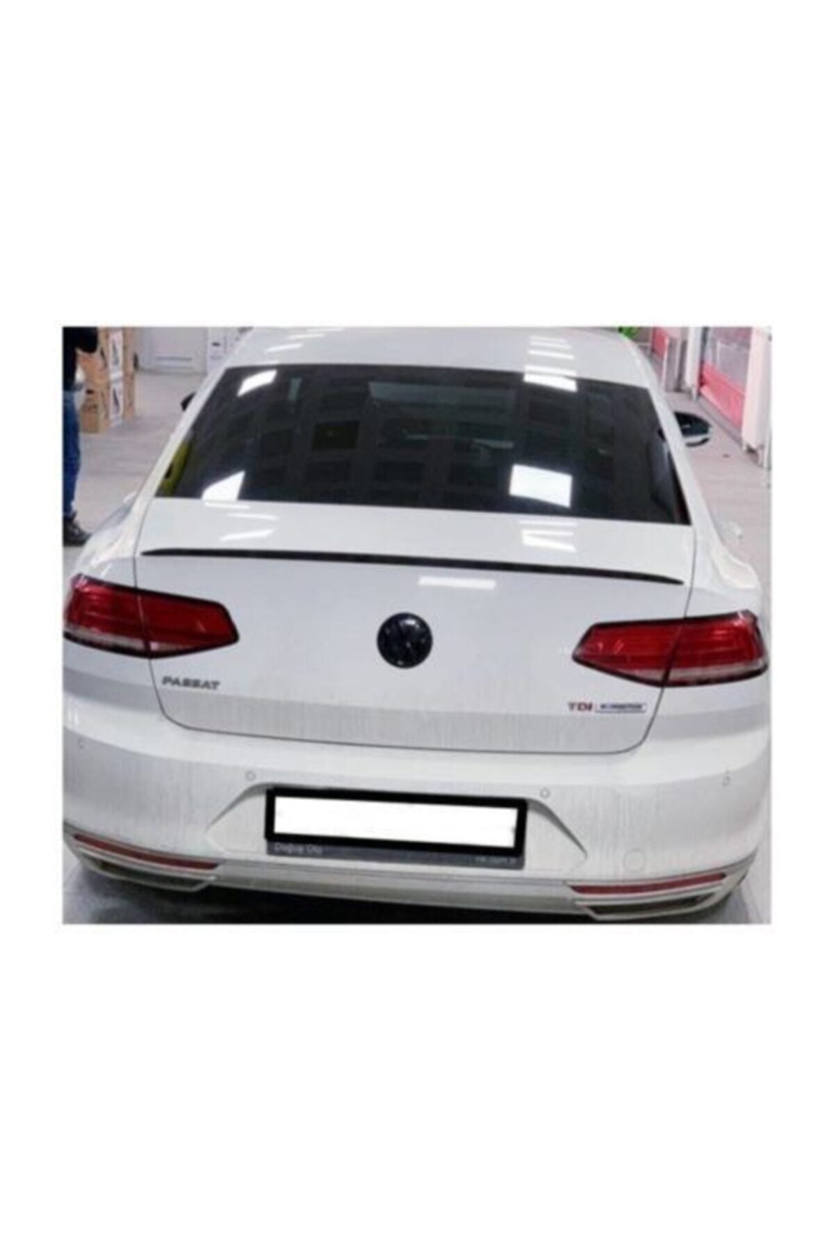 Spoiler Volkswagen Passat B8 - B8.5 Bagaj Üzeri Çıta -pianoblack -siyah + Çift Taraflı Bantlı-115 Cm