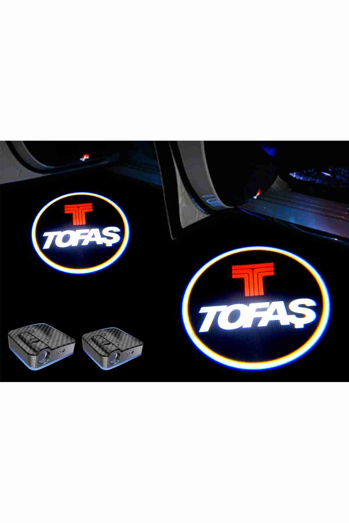 Tofaş Araçları Için Pilli Yapıştırmalı / Esafe Sensörlü Kapı Altı Led Logo / Projektör