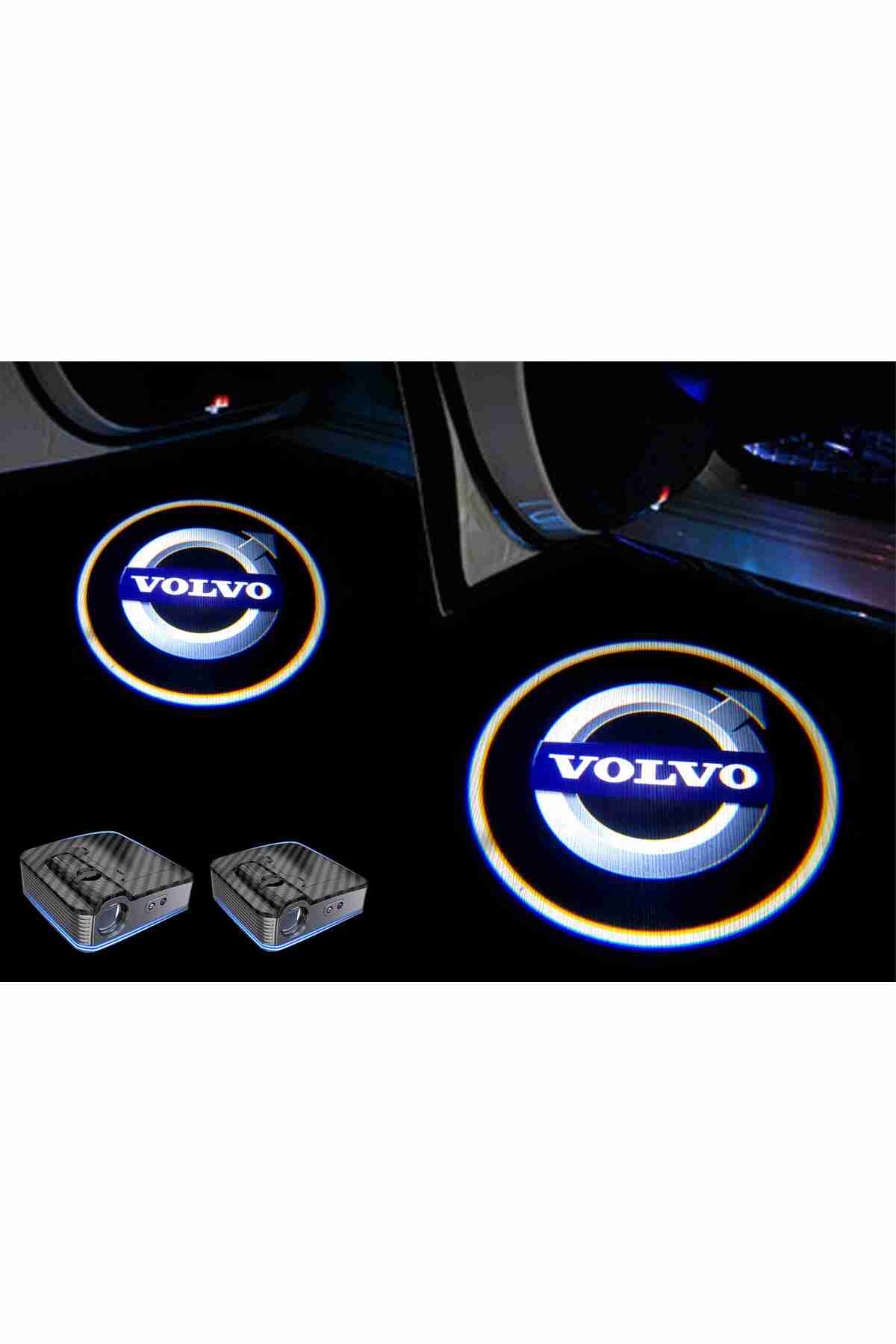 Volvo Araçlar Için Pilli Yapıştırmalı Kapı Altı Led Logo